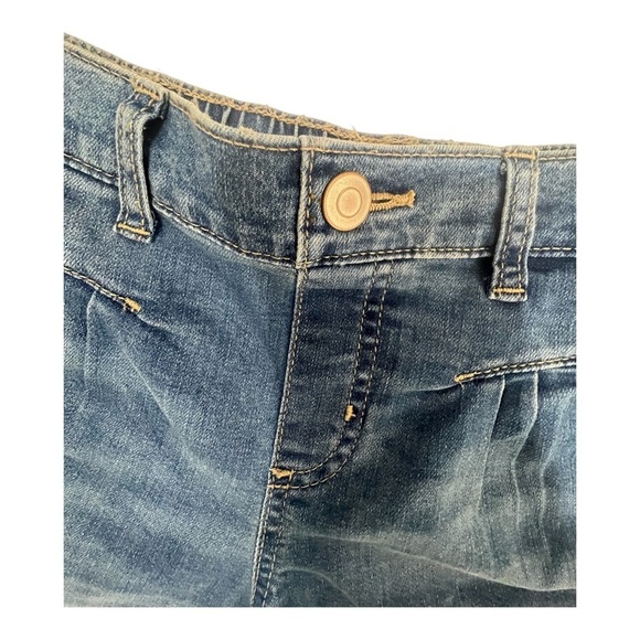Wonder Nation Shorts Girls Size XXL 18 Denim Pleated Blue Pockets School Beachy - Picture 7 of 11